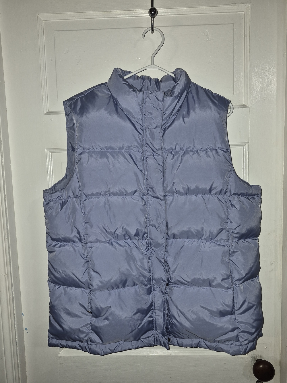 XL Wind River light blue/ lavender quilted puffer vest - sleeveless jacket